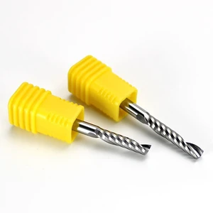Joseph Single Flute Spiral up Cut Cutting Tools CNC Router Bits Wood End Mill Milling Cutter for Wood Working