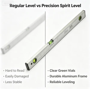 Clear Vial Spirit Level Shock Resistant Aluminum Bubble Level With Scale for Woodworking