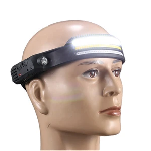 Outdoor Camping and Fishing COB LED Headlamp USB Rechargeable Waterproof with Bright Beam Portable Motion Sensor Headlight