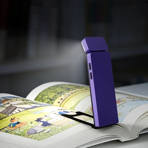 Type C Rechargeable Adjustable Portable Folding Light Eye Protection Flexible Book Reading LED Bookmark Light With Clip