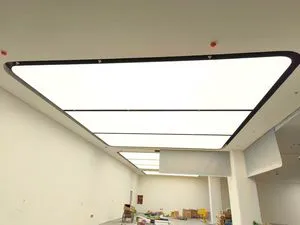 Backlit Stretch Ceiling LED Light Box System - IP65 Waterproof Soft Film Membrane, Aluminum Frame for Hotel Lobby Office