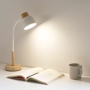 Factory Direct Design LED Wooden Base Adjustable Rechargeable 4000mAh Book Reading Lights Table Lamp for Study Desk