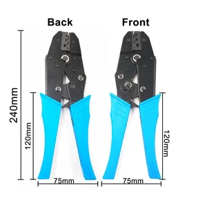 Crimping Pliers for Cable Ferrule LX-03B Non-insulated Receptacles and Tab Ratchet Crimper Tool