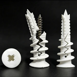 Self-Drilling Plastic Gypsum Board Expansion PA Nylon Plug Anti-Spin Grip Durable Drywall Plasterboard Hanging Tools Wall Anchor