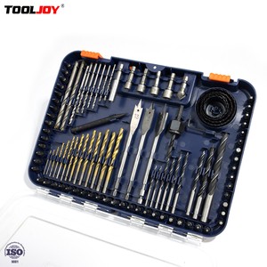 100pcs Inch TOOLJOY HSS Multi-Purpose Drill Bits Set for Woodworking DIY Projects & Bathroom Renovation