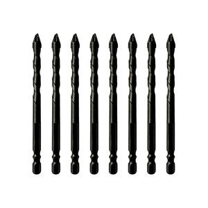 Carbide Spiral Tile Brick Glass Ceramic Concrete Flute Drill Bit Set Hex Shank Masonry Eccentric Drill Drill Bits