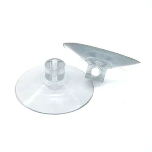 Housefar HF-55SH Transparent PVC Side Hole Suction Cups 55mm Diameter 6.5mm Side Hole Made in Guangdong China