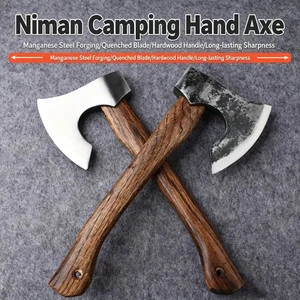 ClassicOutdoorNimanTomahawkForgedAxeForCampingWoodSplittingTreeCuttingBoneChopping