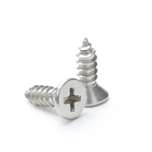 DIN7982 304 Stainless Steel Self Tapping Screw A2-20H Cross Recessed Countersunk Head Tapping Screws