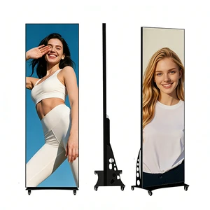 LED Poster Display Screen Indoor/Outdoor IP65 Rated Elevator Use 360 Photo Booth Foldable Digital Video Advertising Screen