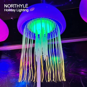 Christmas Lights Modern Jellyfish Fiber Optic Light Indoor Hotel Room Decoration Christmas Party Event Holiday Lighting