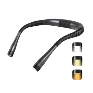 USB Rechargeable 3W Goose Neck Reading Lamp LED Light Source Flexible White Body for Reading Room