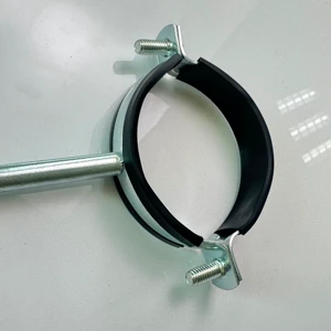 RK Stainless Steel Pipe Clamps F-Type Nail-In Pipe Clamp With Rubber Liner Adjustable Self-Tapping Screw 1/2 Metric