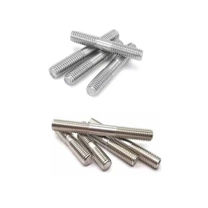 OEM 304/316 Stainless Steel Double End Threaded Stud Bolts M3-M20 Headless Dual Head Threaded Rod Bars for Industrial Fasteners