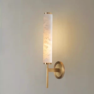Alabaster Wall Sconces natural Marble Wall Light Modern LED Alabaster Sconces for Living Room Indoor Wall Lamps for Dining Room