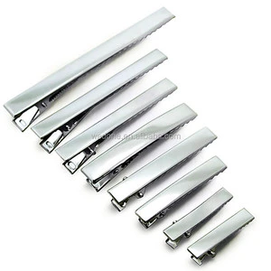 32mm 40mm 45mm 55mm 65mm 75mm 95mm Metal Alligator Hairclip Single Prong Hair Clip Wholesale Barrettes for DIY headwear