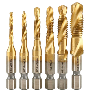 High Speed Steel Titanium Coated Metric Hexagonal Thread M3-M10 Countersink Drill Bit for Metal RST
