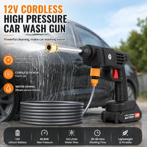 Leego Electric Portable Wireless Mini Cordless Cold Water High Pressure Washer 12v 3Mpa Higher Cleaning Capability Easy Use Car