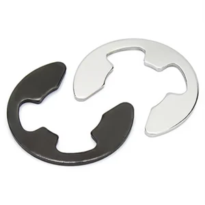Black Spring Steel Circlip External E-Clip Retaining Rings Bowed Retaining Rings E Rings Lock Washers (Retaining Washers