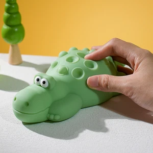 Creative Gift Crocodile Shape Silicone Night Light Home Bedroom Warm Light Bedside Lamp Rechargeable Children's Night Light