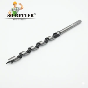 Factory Direct High Carbon Steel Auger Drill Bits Hex Shank SDS-PLUS Shnak for Wood Deep Hole