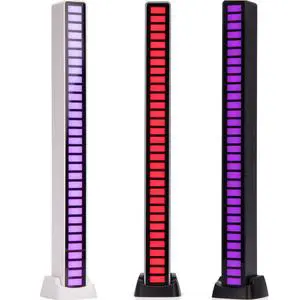 RGB Rechargeable Sound Control Light,Voice-Activated Pickup Music Rhythm Lights,Creative Colorful Mini LED Ambient Light