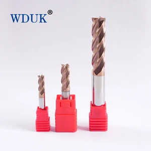Tungsten Carbide HRC55 End Mill with 2/3/4 Flute Flat Milling Cutter for Steel CNC Machining Center