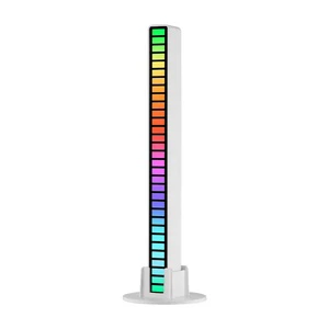 High Quality RGB Rechargeable Voice Control LED Music Level Light Pickup Lamp Rhythm Lights