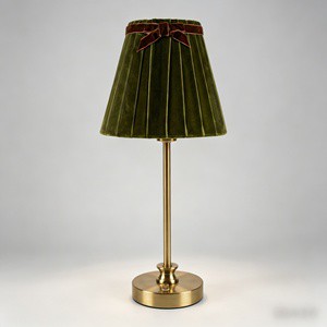 Customizable Height & Battery Velvet Shade LED Table Lamp Touch Sensor Rechargeable Cordless Ambient Light for Wedding Party