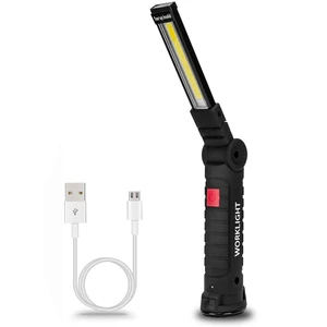 LED Work Lights USB Rechargeable COB Light Magnetic Base 360 Degree Rotate 5 Modes Folding Flashlight Inspection Mechanic Light