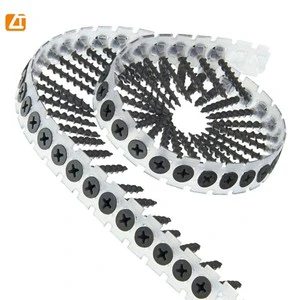 Factory Price Low MOQ C1022A Fine Thread Black Phosphated Tape Gypsum Manufacturer Collated Drywall Screw