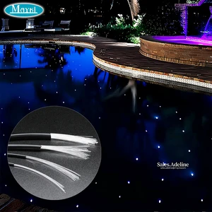 Pool Starlight Multi Core Fiber Optic Cable Black Jacket PMMA End Glow Optical Fiber for LED Fiber Optic Lighting