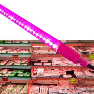 4ft T8 Water Proof pink Color Meat Counter Led Tube Lights Lamp for Fresh Meat Bread Refrigerators