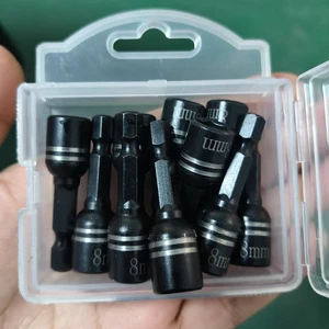 Strong Magnetic Socket 8mm Hexagonal Bit For Electric Drill High Hardness Chromium Vanadium Steel