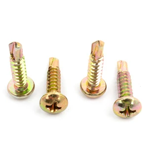 Round Head Flat Self-Drilling Self-Tapping Screw (Metric Zinc Plated Class 4.8)