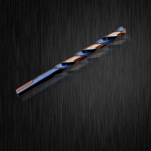 High-speed Steel Surface Black Oxide-treated Straight Shank Twist Drill Bit for Metal Drilling