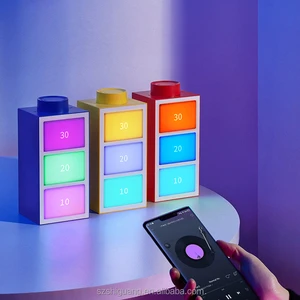 EGOGO High Quality RGB LED Music Level Light Rechargeable Night Lights Lamp Rhythm Lights Voice Control Pickup Living Room ABS