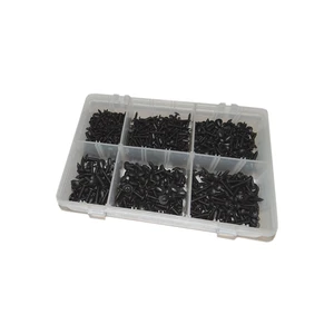 700PCS Self-Tapping Screws - Black Flange Head Pozi Oval Black Color Assortment Kit Self Tapping Screw