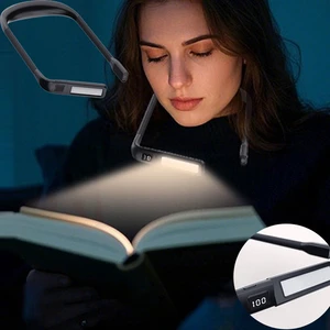 Rechargeable LED Neck Reading Light Book Lights for Reading in Bed Three Brightness Levels Flexible Silicone Comfortable Wear