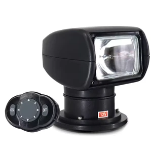 Alibaba China Supplier 100W Marine Spotlight 360 Degree Remote Control Waterproof LED Searchlight Truck SUV Marine Driving Light