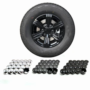22mm Black Bolt Cover Caps Wheel Nut Protector for Land Rover Range Rover Sport