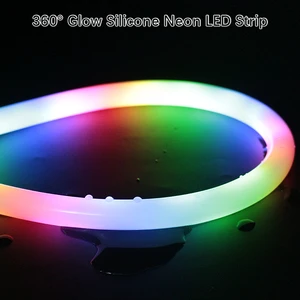 D16 360° Emitting Silicone Neon Tube Light, RGB Color Changing Neon Strip For Outdoor Landscape Decoration Lighting