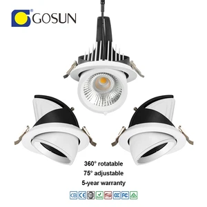 360 Degrees Adjustable 6.5 Inch Wall Washer 32w Gimbal LED Cob Downlight for Shop Mall Office Hotel Cafe