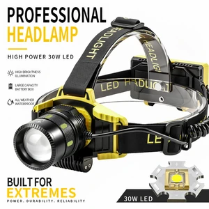 45° Adjustable 1500lm Led Rechargeable Headlight 1500m Long Range Headlamps for Outdoor Hiking, Camping