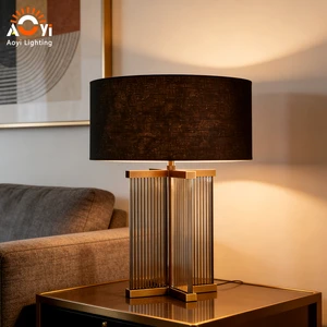 Ribbed Glass Base & Metal Shade Farmhouse Chandelier-AC Powered Modern Luxury Bedroom/Nightstand Soft Ambient Lighting