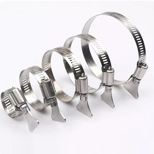 High Quality with Cheap Price Stainless Steel 304 316 American Worm Gear Hose Clamp Adjustable Cable Pipe Clamp with Handle
