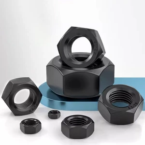 HENGXIANG High Quality Black Stainless Steel DIN934 Hexagon Nuts M3 Metric Thread 304 Material Zinc Plated Finish Galvanized