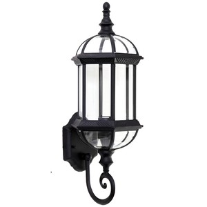 Online Wholesale LED Aluminum Garden Outdoor Wall Lantern Modern Retro Gold Outdoor Waterproof Glass Wall Sconce for Doorways