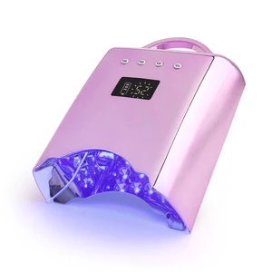 New Arrival Gradient Color Private Label 78W Rechargeable Cordless Big Battery Long Working Time Fast Drying LED UV Nail Lamp