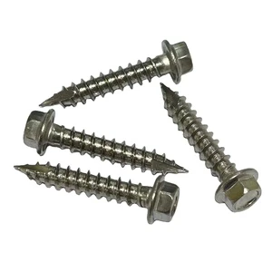 SS304/410/201 Stainless Steel Hex Head Self Tapping Wood Screw #17 Point